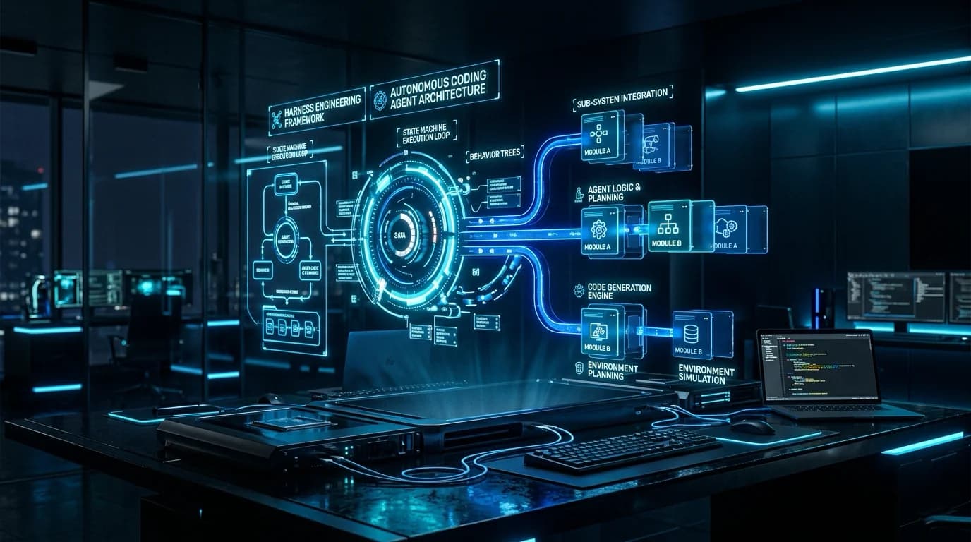 Ilustrasi Arsitektur Harness Engineering & Autonomous Coding Agents 2026