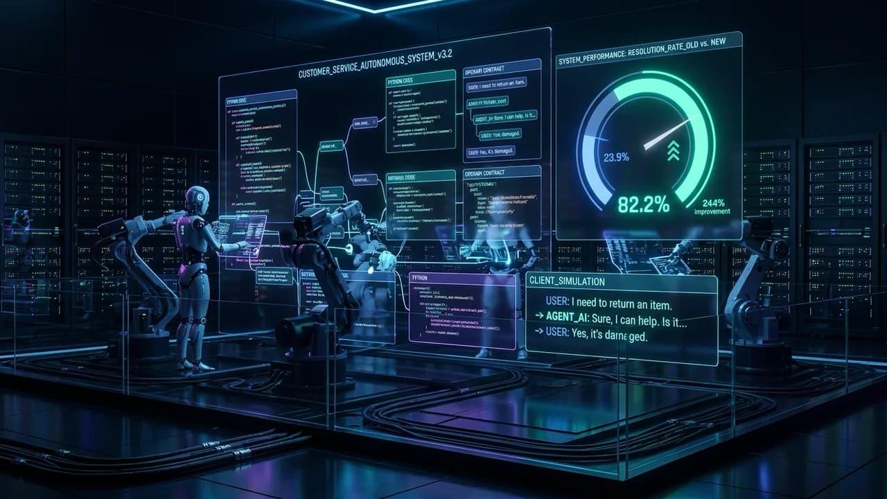 Ilustrasi Arsitektur τ^τ-Bench Hyper-Tau-Bench Evaluasi Konstruksi AI Agents Sierra Princeton 2026