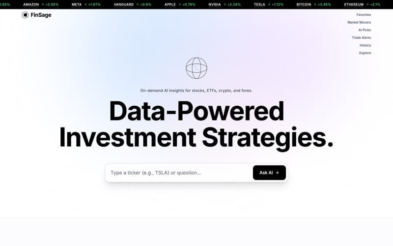 FinSage Wealth Dashboard